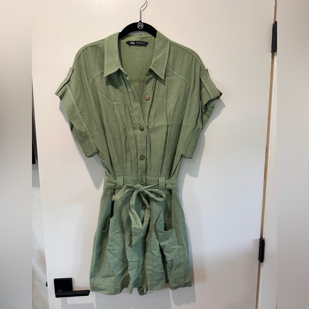 Zara Light Green Romper